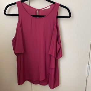 Lush Cold Magenta Shoulder Blouse